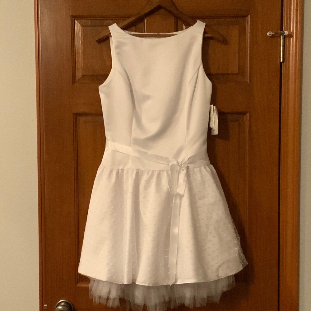 Jessica McClintock/Gunne Sax Dress, Sz 7/8, White, NWT, Vintage